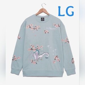 LG Studio Ghibli® Spirited Away Haku Cherry Blossoms Embroidered Crewneck